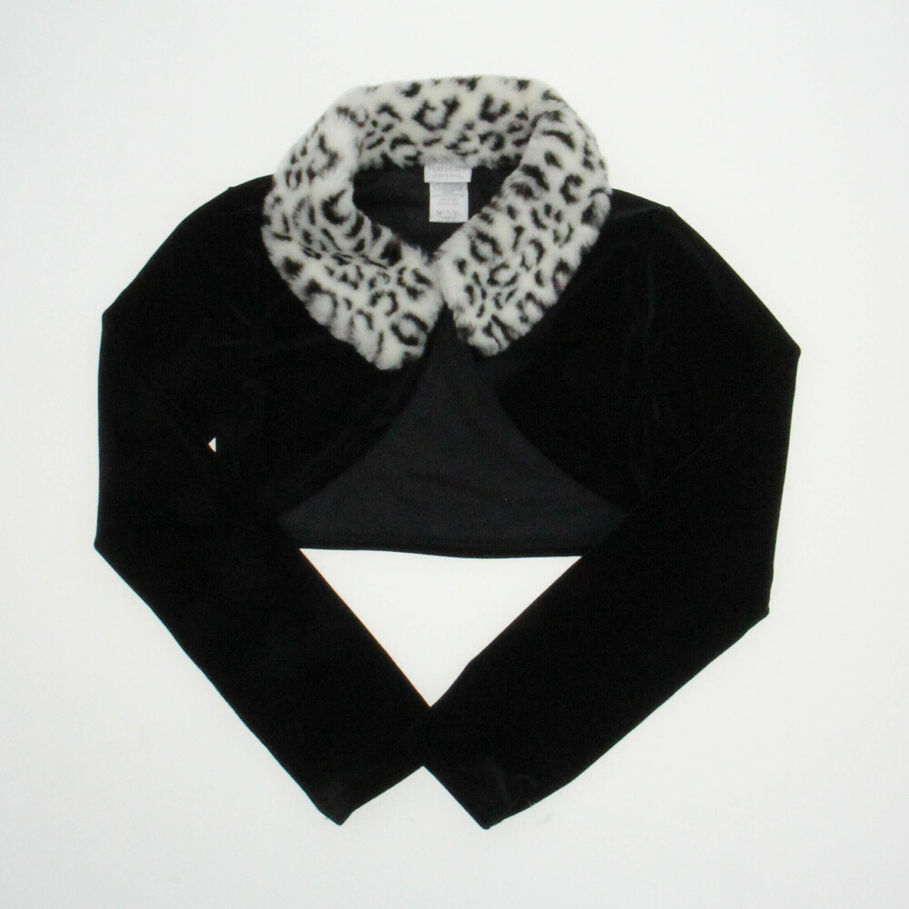 Perfectly Dressed Girls Black/ Velvet Cardigan size: M (7/8)